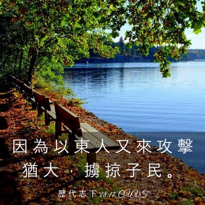 Picture 03 - 歷 代 志 下 28:17 CUVT - 因 為 以 東 人 又 來 攻 擊 猶 大 ， - Bible Verse Picture