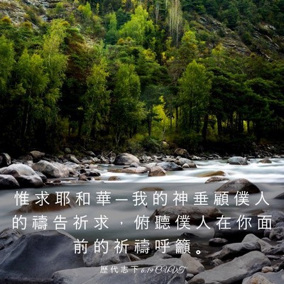 Picture 03 - 歷 代 志 下 6:19 CUVT - 惟 求 耶 和 華 ─ 我 的 神 垂 顧 僕 - Bible Verse Picture