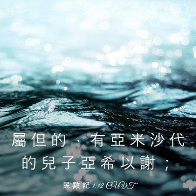 Picture 03 - 民 數 記 1:12 CUVT - 屬 但 的 ， 有 亞 米 沙 代 的 兒 子 - Bible Verse Picture