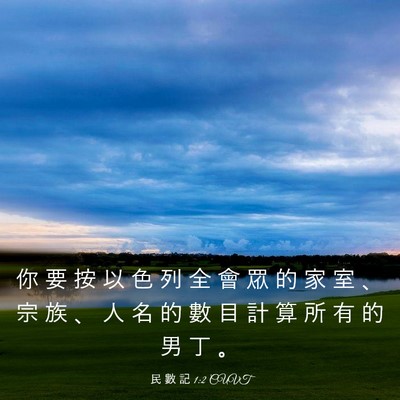 Picture 03 - 民 數 記 1:2 CUVT - 你 要 按 以 色 列 全 會 眾 的 家 室 - Bible Verse Picture