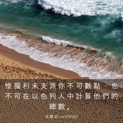 Picture 03 - 民 數 記 1:49 CUVT - 惟 獨 利 未 支 派 你 不 可 數 點 ， - Bible Verse Picture