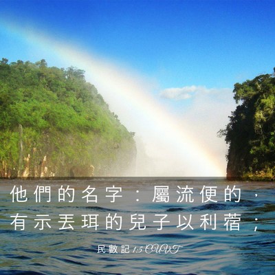 Picture 03 - 民 數 記 1:5 CUVT - 他 們 的 名 字 ： 屬 流 便 的 ， 有 - Bible Verse Picture