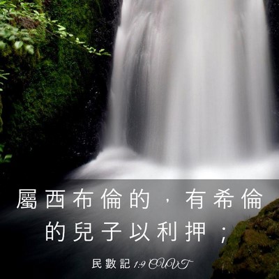 Picture 03 - 民 數 記 1:9 CUVT - 屬 西 布 倫 的 ， 有 希 倫 的 兒 子 - Bible Verse Picture