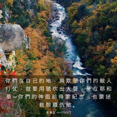 Picture 03 - 民 數 記 10:9 CUVT - 你 們 在 自 己 的 地 ， 與 欺 壓 你 - Bible Verse Picture