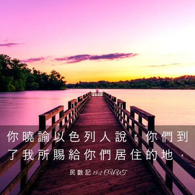 Picture 03 - 民 數 記 15:2 CUVT - 你 曉 諭 以 色 列 人 說 ： 你 們 到 - Bible Verse Picture