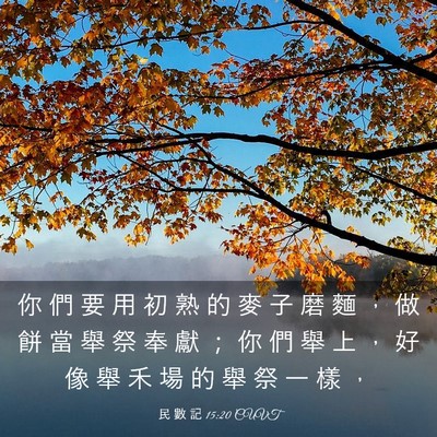 Picture 03 - 民 數 記 15:20 CUVT - 你 們 要 用 初 熟 的 麥 子 磨 麵 ， - Bible Verse Picture