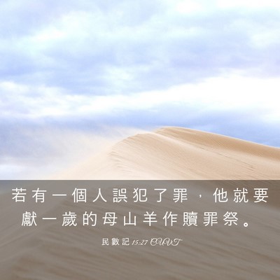 Picture 03 - 民 數 記 15:27 CUVT - 若 有 一 個 人 誤 犯 了 罪 ， 他 就 - Bible Verse Picture