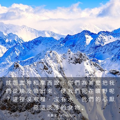 Picture 03 - 民 數 記 21:5 CUVT - 就 怨 讟 神 和 摩 西 說 ： 你 們 為 - Bible Verse Picture