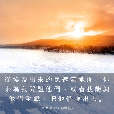 Picture 03 - 民 數 記 22:11 CUVT - 從 埃 及 出 來 的 民 遮 滿 地 面 ， - Bible Verse Picture
