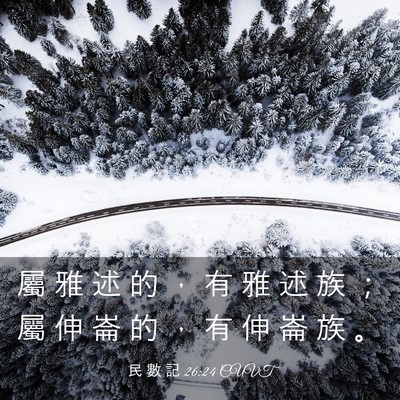 Picture 03 - 民 數 記 26:24 CUVT - 屬 雅 述 的 ， 有 雅 述 族 ； 屬 伸 - Bible Verse Picture
