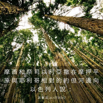 Picture 03 - 民 數 記 26:3 CUVT - 摩 西 和 祭 司 以 利 亞 撒 在 摩 押 - Bible Verse Picture