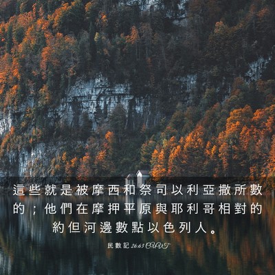 Picture 03 - 民 數 記 26:63 CUVT - 這 些 就 是 被 摩 西 和 祭 司 以 利 - Bible Verse Picture
