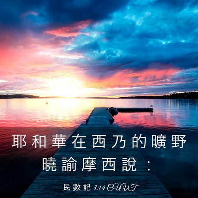 Picture 03 - 民 數 記 3:14 CUVT - 耶 和 華 在 西 乃 的 曠 野 曉 諭 摩 - Bible Verse Picture