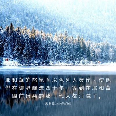 Picture 03 - 民 數 記 32:13 CUVT - 耶 和 華 的 怒 氣 向 以 色 列 人 發 - Bible Verse Picture
