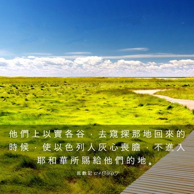 Picture 03 - 民 數 記 32:9 CUVT - 他 們 上 以 實 各 谷 ， 去 窺 探 那 - Bible Verse Picture
