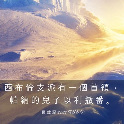 Picture 03 - 民 數 記 34:25 CUVT - 西 布 倫 支 派 有 一 個 首 領 ， 帕 - Bible Verse Picture