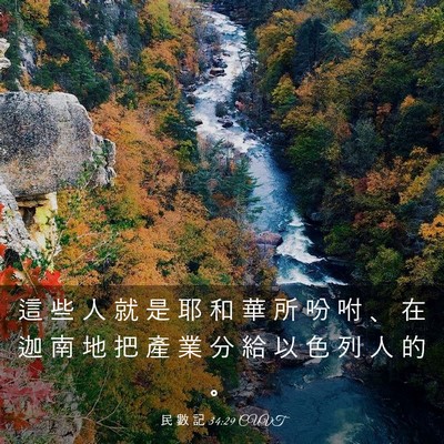 Picture 03 - 民 數 記 34:29 CUVT - 這 些 人 就 是 耶 和 華 所 吩 咐 、 - Bible Verse Picture