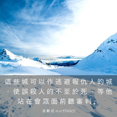 Picture 03 - 民 數 記 35:12 CUVT - 這 些 城 可 以 作 逃 避 報 仇 人 的 - Bible Verse Picture