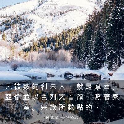 Picture 03 - 民 數 記 4:46 CUVT - 凡 被 數 的 利 未 人 ， 就 是 摩 西 - Bible Verse Picture