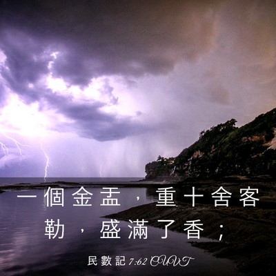 Picture 03 - 民 數 記 7:62 CUVT - 一 個 金 盂 ， 重 十 舍 客 勒 ， 盛 - Bible Verse Picture