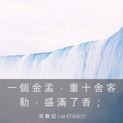Picture 03 - 民 數 記 7:68 CUVT - 一 個 金 盂 ， 重 十 舍 客 勒 ， 盛 - Bible Verse Picture