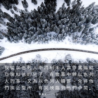 Picture 03 - 民 數 記 8:19 CUVT - 我 從 以 色 列 人 中 將 利 未 人 當 - Bible Verse Picture