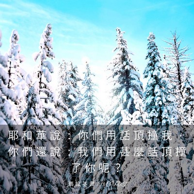 Picture 03 - 瑪 拉 基 書 3:13 CUVT - 耶 和 華 說 ： 你 們 用 話 頂 撞 我 - Bible Verse Picture