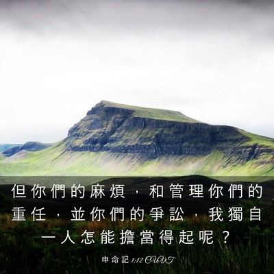 Picture 03 - 申 命 記 1:12 CUVT - 但 你 們 的 麻 煩 ， 和 管 理 你 們 - Bible Verse Picture