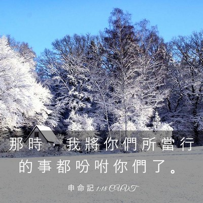 Picture 03 - 申 命 記 1:18 CUVT - 那 時 ， 我 將 你 們 所 當 行 的 事 - Bible Verse Picture