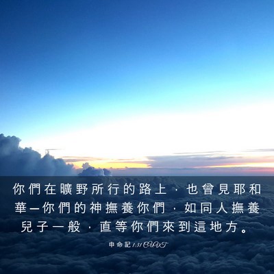 Picture 03 - 申 命 記 1:31 CUVT - 你 們 在 曠 野 所 行 的 路 上 ， 也 - Bible Verse Picture