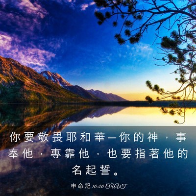 Picture 03 - 申 命 記 10:20 CUVT - 你 要 敬 畏 耶 和 華 ─ 你 的 神 ， - Bible Verse Picture