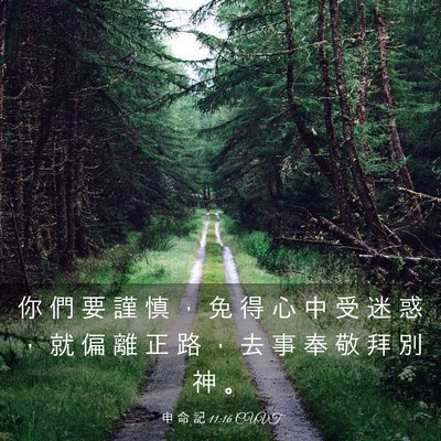 Picture 03 - 申 命 記 11:16 CUVT - 你 們 要 謹 慎 ， 免 得 心 中 受 迷 - Bible Verse Picture