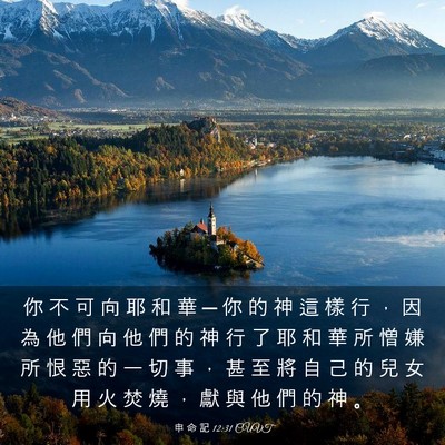Picture 03 - 申 命 記 12:31 CUVT - 你 不 可 向 耶 和 華 ─ 你 的 神 這 - Bible Verse Picture