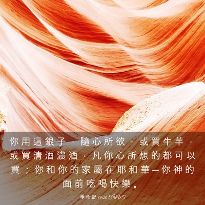 Picture 03 - 申 命 記 14:26 CUVT - 你 用 這 銀 子 ， 隨 心 所 欲 ， 或 - Bible Verse Picture