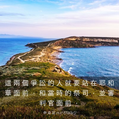 Picture 03 - 申 命 記 19:17 CUVT - 這 兩 個 爭 訟 的 人 就 要 站 在 耶 - Bible Verse Picture