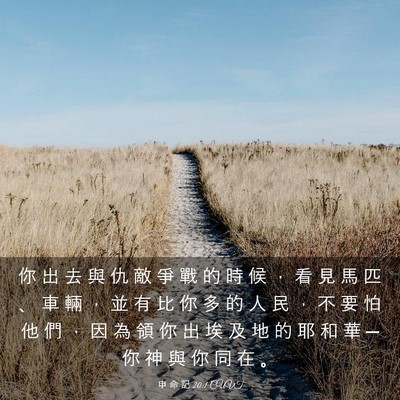 Picture 03 - 申 命 記 20:1 CUVT - 你 出 去 與 仇 敵 爭 戰 的 時 候 ， - Bible Verse Picture