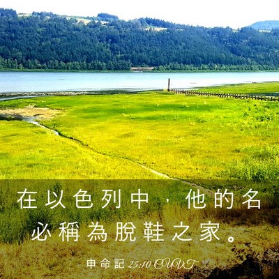 Picture 03 - 申 命 記 25:10 CUVT - 在 以 色 列 中 ， 他 的 名 必 稱 為 - Bible Verse Picture