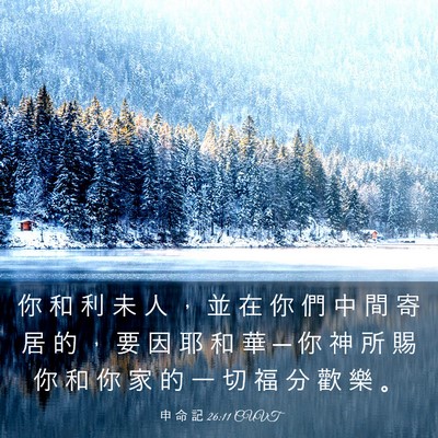 Picture 03 - 申 命 記 26:11 CUVT - 你 和 利 未 人 ， 並 在 你 們 中 間 - Bible Verse Picture