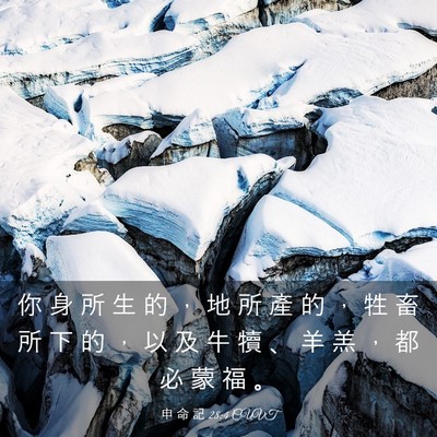 Picture 03 - 申 命 記 28:4 CUVT - 你 身 所 生 的 ， 地 所 產 的 ， 牲 - Bible Verse Picture