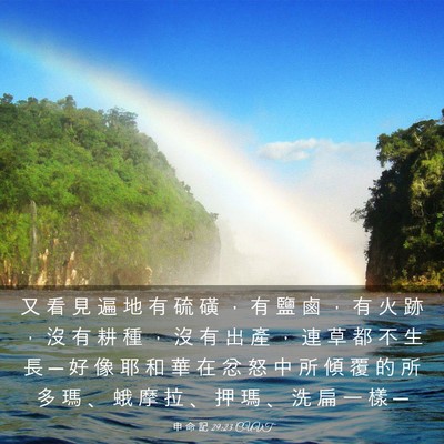 Picture 03 - 申 命 記 29:23 CUVT - 又 看 見 遍 地 有 硫 磺 ， 有 鹽 鹵 - Bible Verse Picture