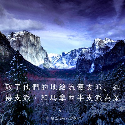 Picture 03 - 申 命 記 29:8 CUVT - 取 了 他 們 的 地 給 流 便 支 派 、 - Bible Verse Picture