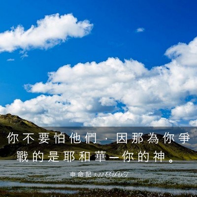 Picture 03 - 申 命 記 3:22 CUVT - 你 不 要 怕 他 們 ， 因 那 為 你 爭 - Bible Verse Picture