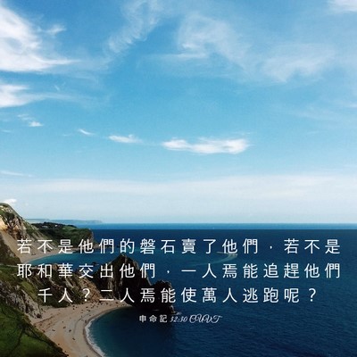 Picture 03 - 申 命 記 32:30 CUVT - 若 不 是 他 們 的 磐 石 賣 了 他 們 - Bible Verse Picture