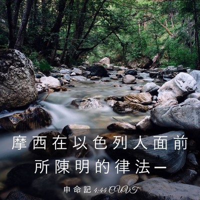 Picture 03 - 申 命 記 4:44 CUVT - 摩 西 在 以 色 列 人 面 前 所 陳 明 - Bible Verse Picture
