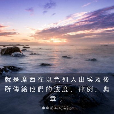 Picture 03 - 申 命 記 4:45 CUVT - 就 是 摩 西 在 以 色 列 人 出 埃 及 - Bible Verse Picture