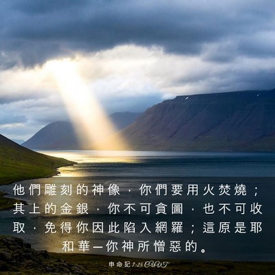Picture 03 - 申 命 記 7:25 CUVT - 他 們 雕 刻 的 神 像 ， 你 們 要 用 - Bible Verse Picture
