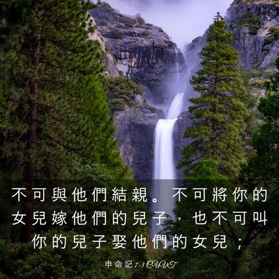 Picture 03 - 申 命 記 7:3 CUVT - 不 可 與 他 們 結 親 。 不 可 將 你 - Bible Verse Picture