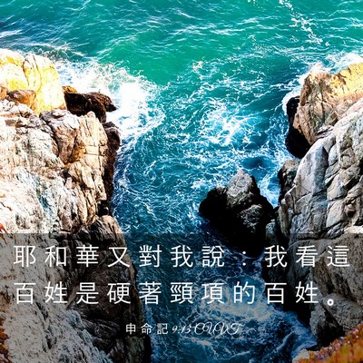 Picture 03 - 申 命 記 9:13 CUVT - 耶 和 華 又 對 我 說 ： 我 看 這 百 - Bible Verse Picture