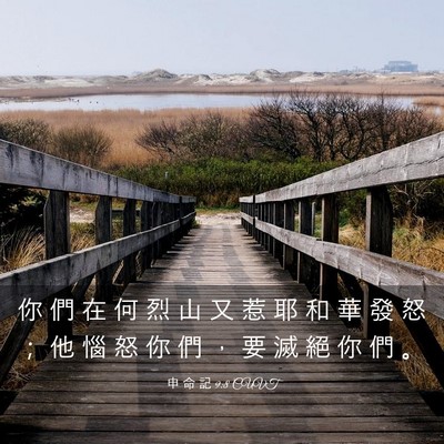 Picture 03 - 申 命 記 9:8 CUVT - 你 們 在 何 烈 山 又 惹 耶 和 華 發 - Bible Verse Picture