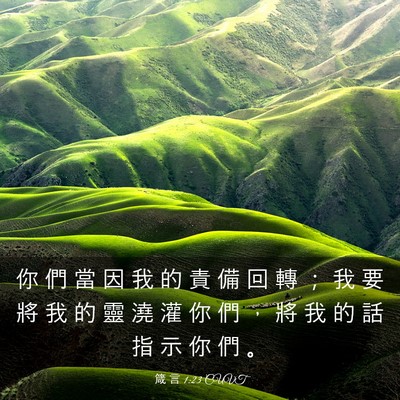 Picture 03 - 箴 言 1:23 CUVT - 你 們 當 因 我 的 責 備 回 轉 ； 我 - Bible Verse Picture